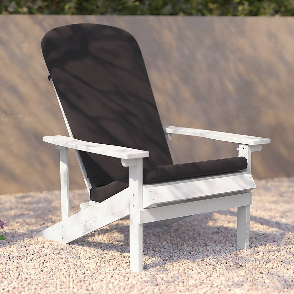 Alt View 15. Alamont Home - Charlestown Indoor/Outdoor Adirondack Chairs with Cushions - Set of 2 - White/Gray.