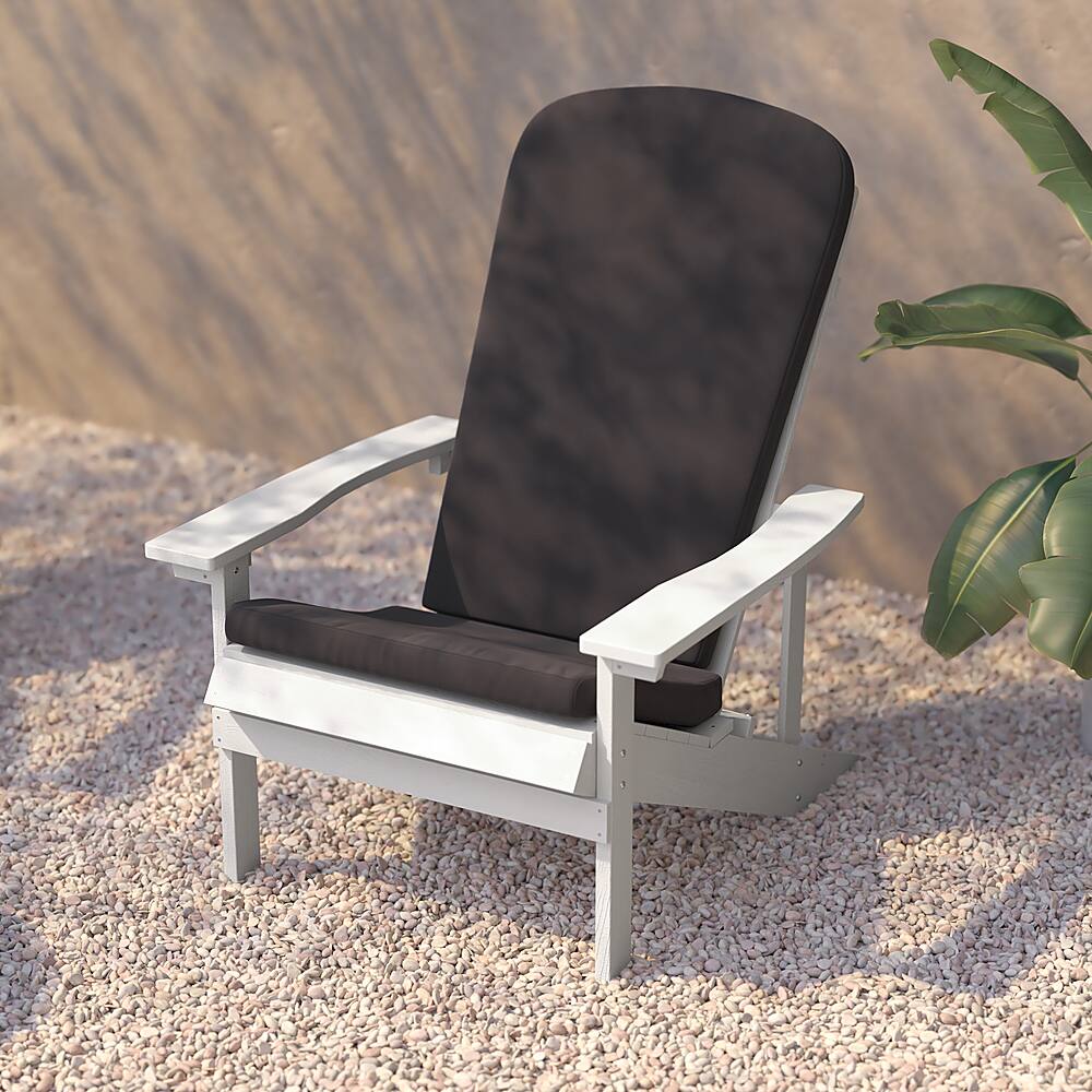 Alt View 16. Alamont Home - Charlestown Indoor/Outdoor Adirondack Chairs with Cushions - Set of 2 - White/Gray.