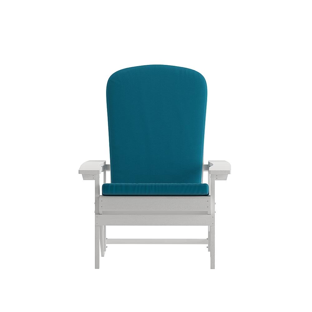 Alt View 11. Alamont Home - Charlestown Indoor/Outdoor Adirondack Chairs with Cushions - Set of 2 - White/Teal.
