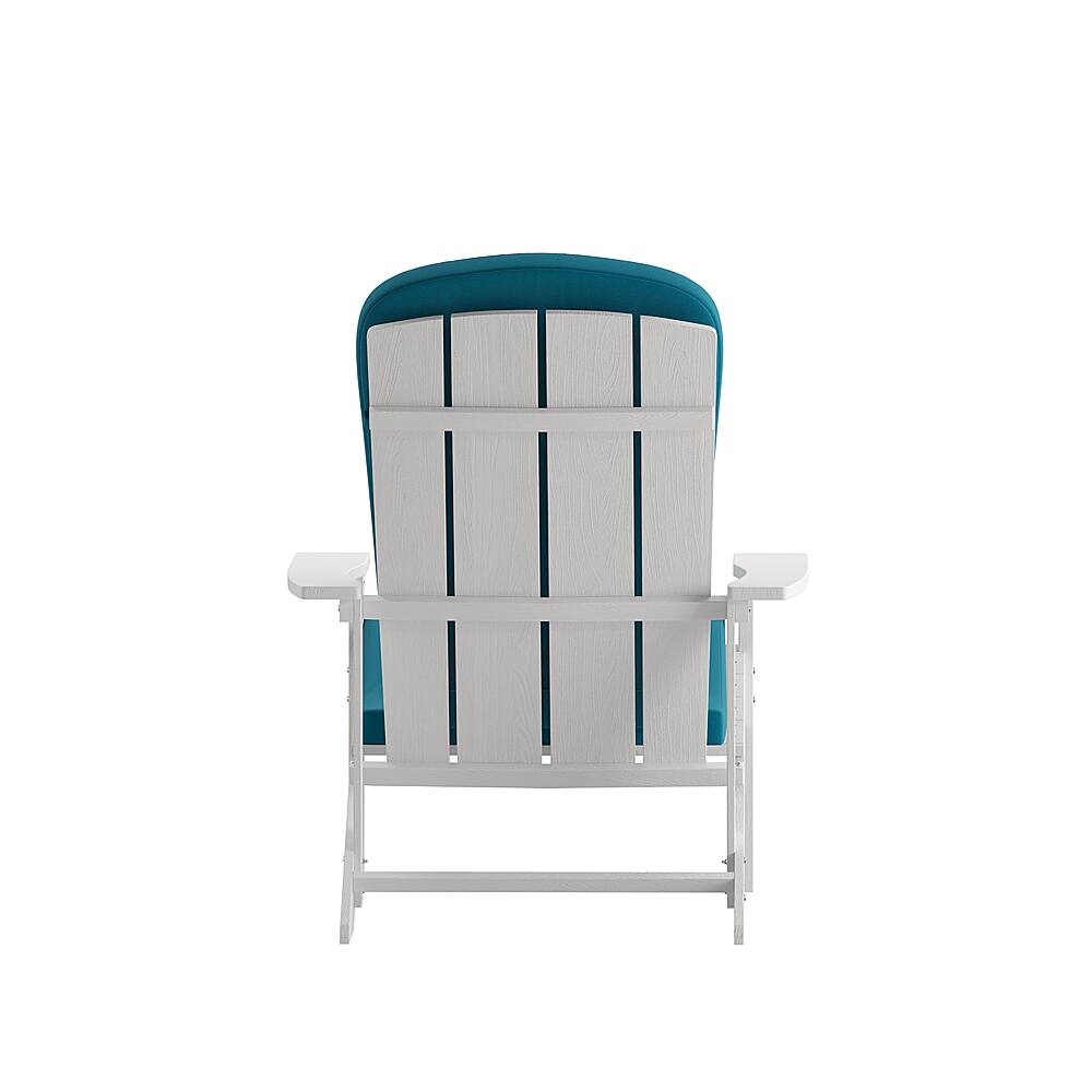 Alt View 17. Alamont Home - Charlestown Indoor/Outdoor Adirondack Chairs with Cushions - Set of 2 - White/Teal.