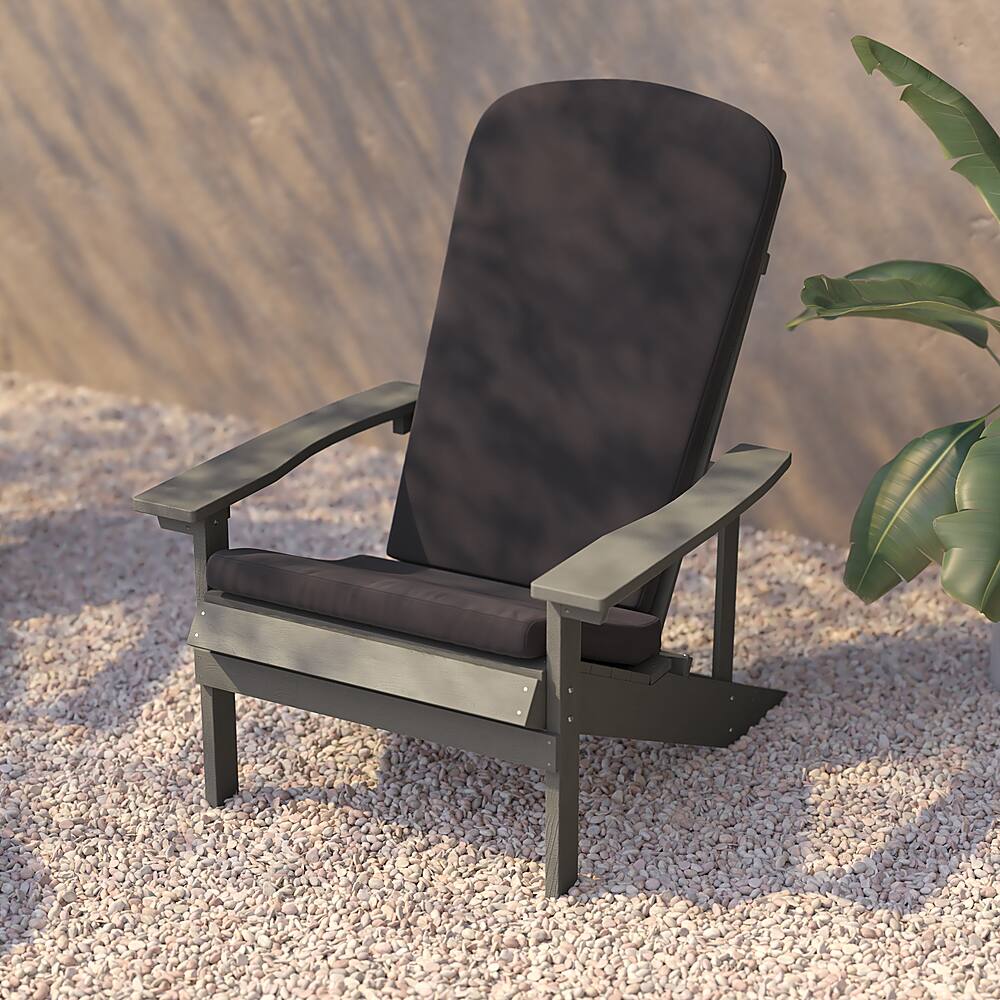 Alt View 16. Alamont Home - Charlestown Indoor/Outdoor Adirondack Chairs with Cushions - Set of 2 - Gray.