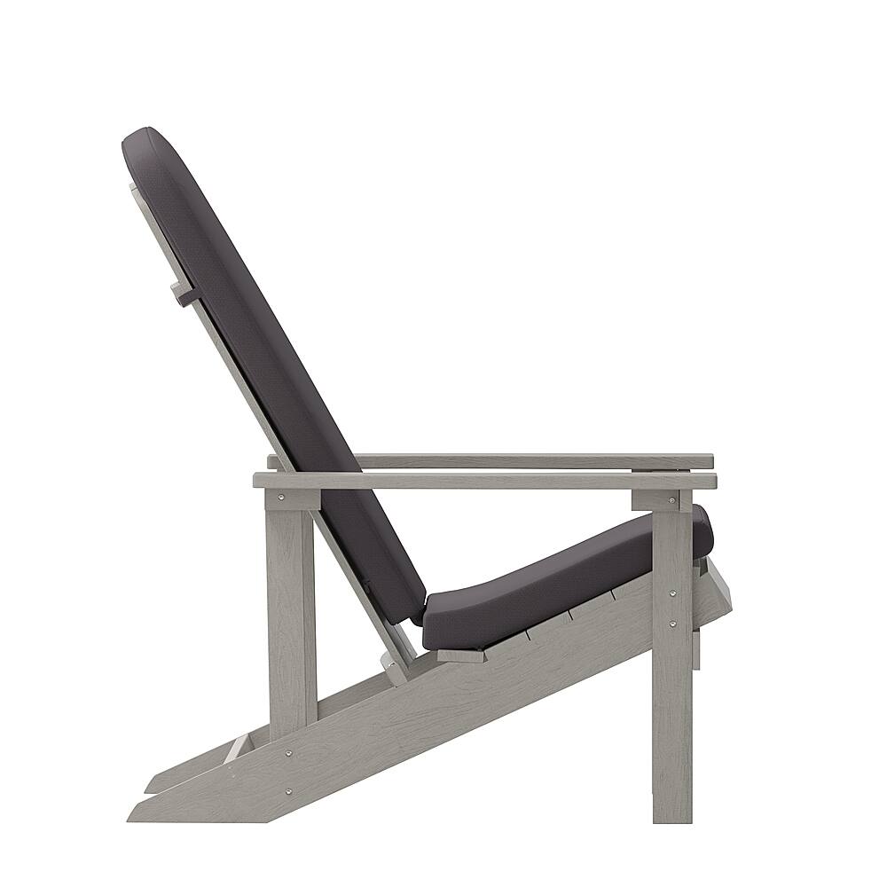 Alt View 19. Alamont Home - Charlestown Indoor/Outdoor Adirondack Chairs with Cushions - Set of 2 - Gray.