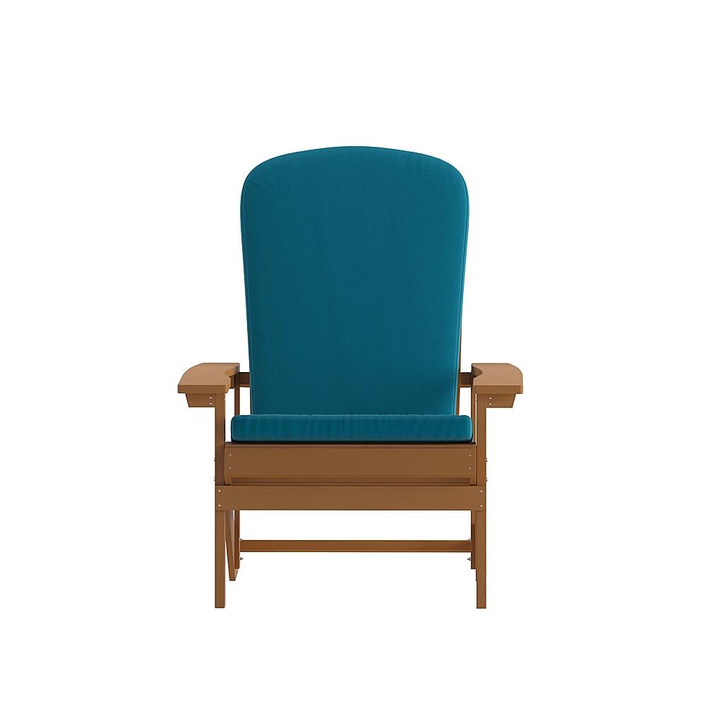 Alt View 11. Alamont Home - Charlestown Indoor/Outdoor Adirondack Chairs with Cushions - Set of 2 - Teak/Teal.