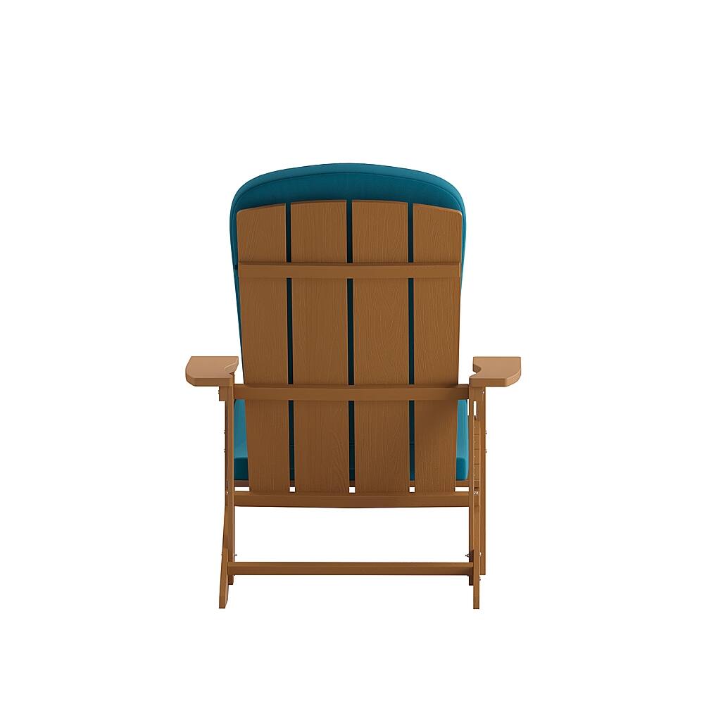 Alt View 17. Alamont Home - Charlestown Indoor/Outdoor Adirondack Chairs with Cushions - Set of 2 - Teak/Teal.
