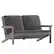 Front. Alamont Home - Charlestown All-Weather Poly Resin Adirondack Loveseat & Cushions - Gray.