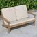 Alt View 14. Alamont Home - Charlestown All-Weather Poly Resin Adirondack Loveseat & Cushions - Natural Cedar/Cream.