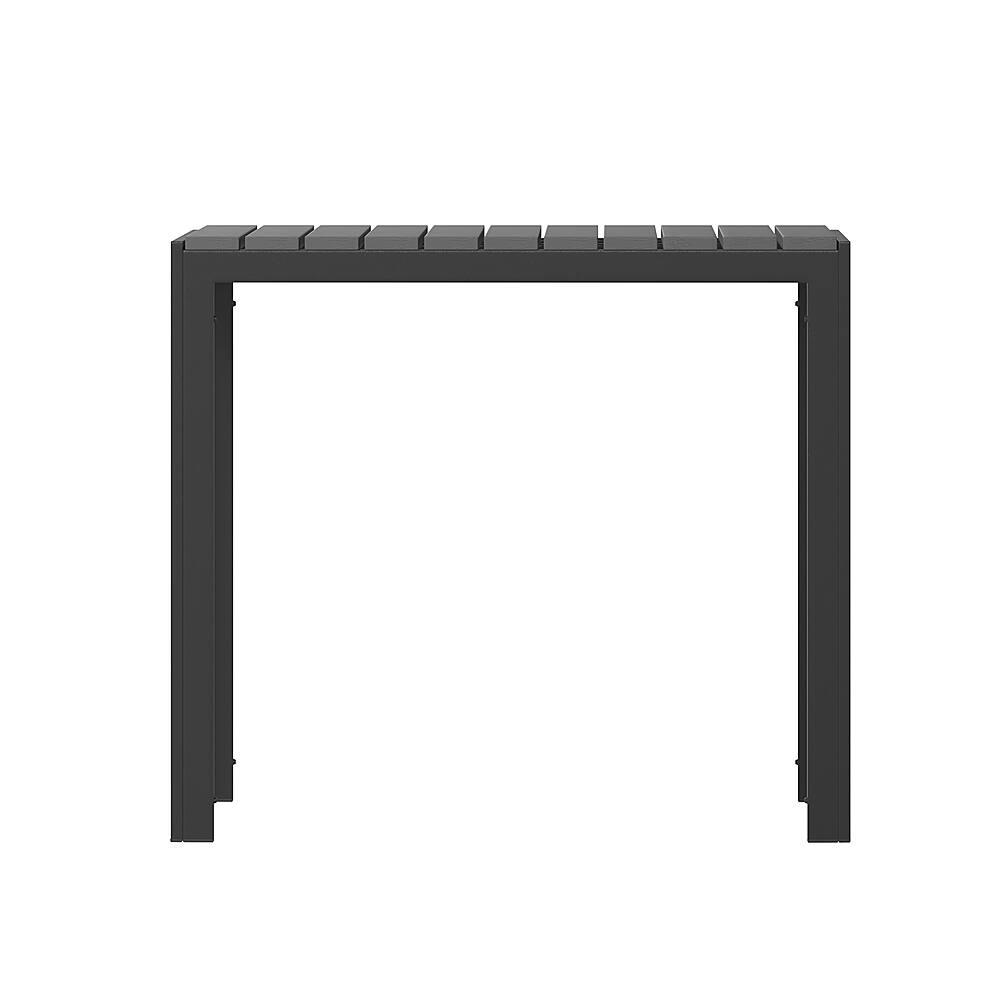 Alt View 16. Alamont Home - Harris Indoor/Outdoor Commercial Steel Patio Table with Poly Resin Slatted Top - Black.