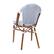 Alt View 16. Alamont Home - Lourdes 2 Pack All-Weather Commercial Paris Chairs with Bamboo Print Frame - White & Navy/Natural Frame.