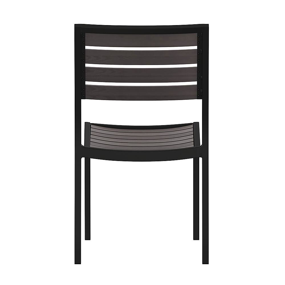 Alt View 16. Alamont Home - Lark Set of 2 Outdoor Faux Teak Side Chairs with Poly Slats - Patio Chairs - Gray Wash Teak.