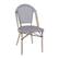 Front. Alamont Home - Marseille All-Weather Commercial Paris Chair with Light Natural Aluminum Frame - Black & White/Light Natural Frame.