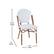 Alt View 13. Alamont Home - Lourdes 2 Pack All-Weather Commercial Paris Chairs with Bamboo Print Frame - White & Gray/Natural Frame.