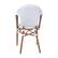 Alt View 16. Alamont Home - Lourdes 2 Pack All-Weather Commercial Paris Chairs with Bamboo Print Frame - White & Gray/Natural Frame.