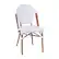 Front. Alamont Home - Lourdes All-Weather Commercial Paris Chair with Bamboo Print Aluminum Frame - White & Gray/Natural Frame.