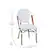 Alt View 13. Alamont Home - Lourdes All-Weather Commercial Paris Chair with Bamboo Print Aluminum Frame - White & Gray/Natural Frame.