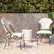 Alt View 15. Alamont Home - Lourdes All-Weather Commercial Paris Chair with Bamboo Print Aluminum Frame - White & Gray/Natural Frame.
