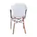 Alt View 16. Alamont Home - Lourdes All-Weather Commercial Paris Chair with Bamboo Print Aluminum Frame - White & Gray/Natural Frame.