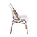 Alt View 18. Alamont Home - Lourdes All-Weather Commercial Paris Chair with Bamboo Print Aluminum Frame - White & Gray/Natural Frame.