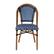 Alt View 11. Alamont Home - Bordeaux 2 Pack All-Weather Commercial Paris Chairs with Bamboo Print Frame - Navy & White/Natural Frame.