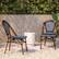 Alt View 15. Alamont Home - Bordeaux 2 Pack All-Weather Commercial Paris Chairs with Bamboo Print Frame - Navy & White/Natural Frame.