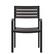 Alt View 11. Alamont Home - Lark 2 Pack All-Weather Black Aluminum Patio Stack Chairs - Gray Wash Teak.