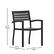 Alt View 13. Alamont Home - Lark 2 Pack All-Weather Black Aluminum Patio Stack Chairs - Gray Wash Teak.