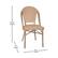 Alt View 13. Alamont Home - Lourdes 2 Pack All-Weather Commercial Paris Chairs with Bamboo Print Frame - Natural & White/Light Natural Frame.