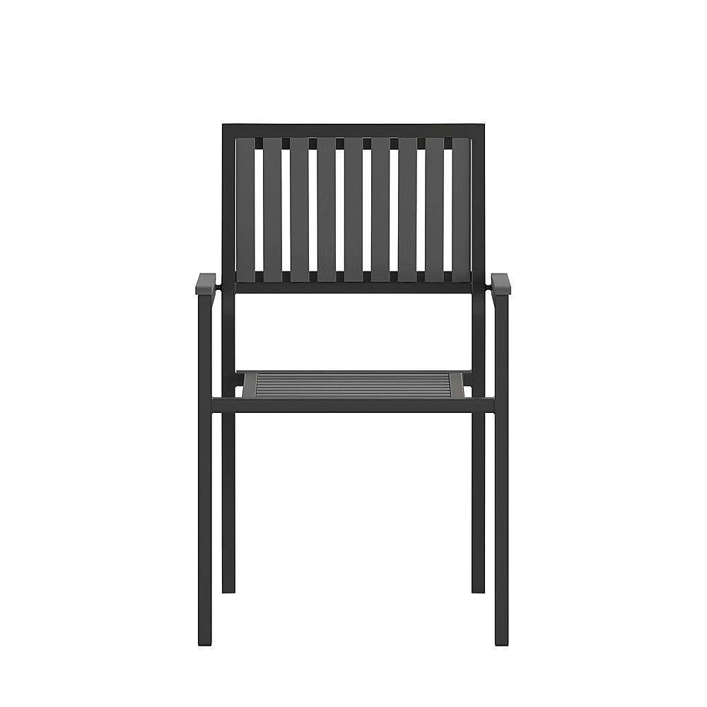 Alt View 11. Alamont Home - Harris Indoor/Outdoor Patio Club Chair with Poly Resin Back and Seat Slats-2 Pack - Black.