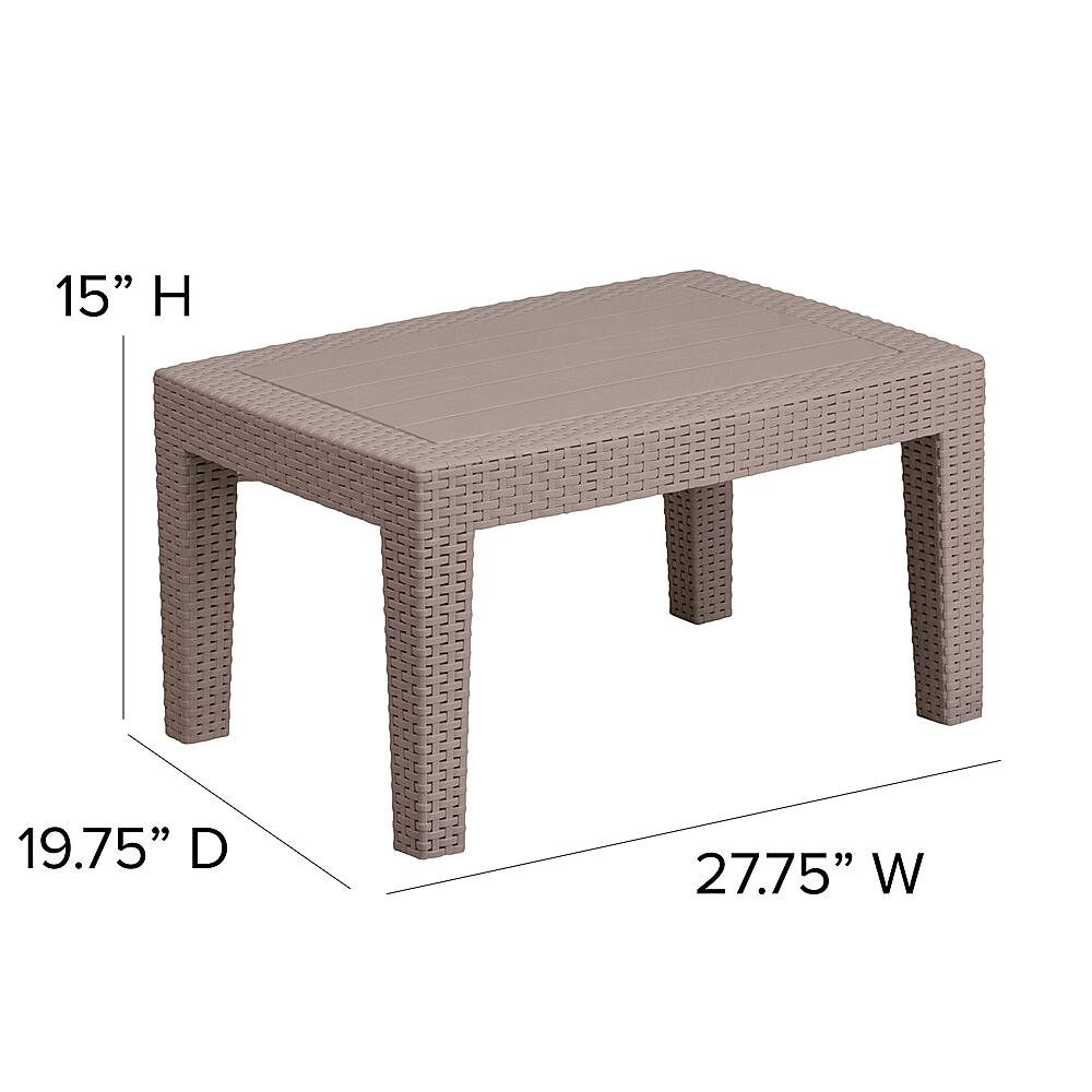 Alt View 12. Alamont Home - Seneca Contemporary Patio Coffee Table - Light Gray.