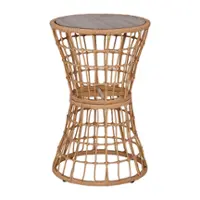 Alamont Home - Devon Bohemian Patio Side Table - Natural - Front_Zoom