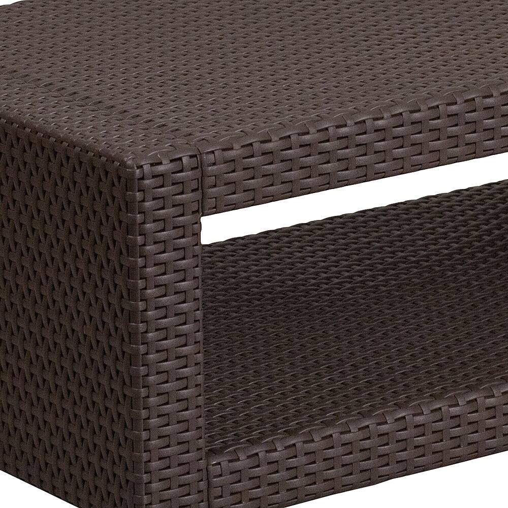 Alt View 14. Alamont Home - Seneca Contemporary Patio Coffee Table - Chocolate Brown.