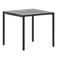 Alamont Home - Lark Steel All-Weather Patio Dining Table with Faux Teak Slat Top-Seats 4 - Gray Wash Teak - Front_Zoom