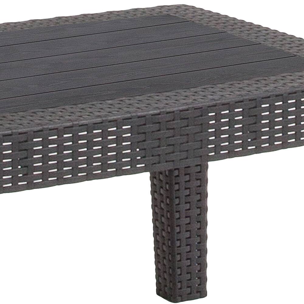 Alt View 15. Alamont Home - Seneca Contemporary Patio Coffee Table - Dark Gray.