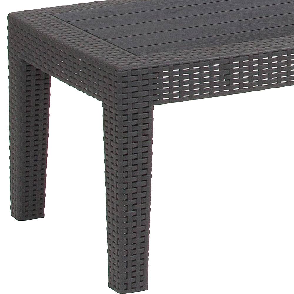 Alt View 16. Alamont Home - Seneca Contemporary Patio Coffee Table - Dark Gray.
