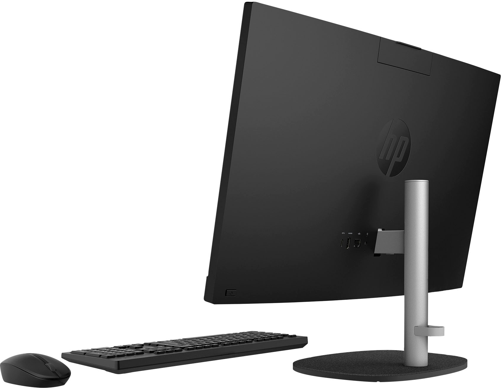 Back View: HP - 27" Touch-Screen All-in-One with Adjustable Height - AMD Ryzen 7 - 16GB Memory - 1TB SSD - Jet Black