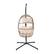 Alt View 17. Alamont Home - Cleo Foldable Hanging Egg Chair with Included C-Stand and Cushions - Natural.