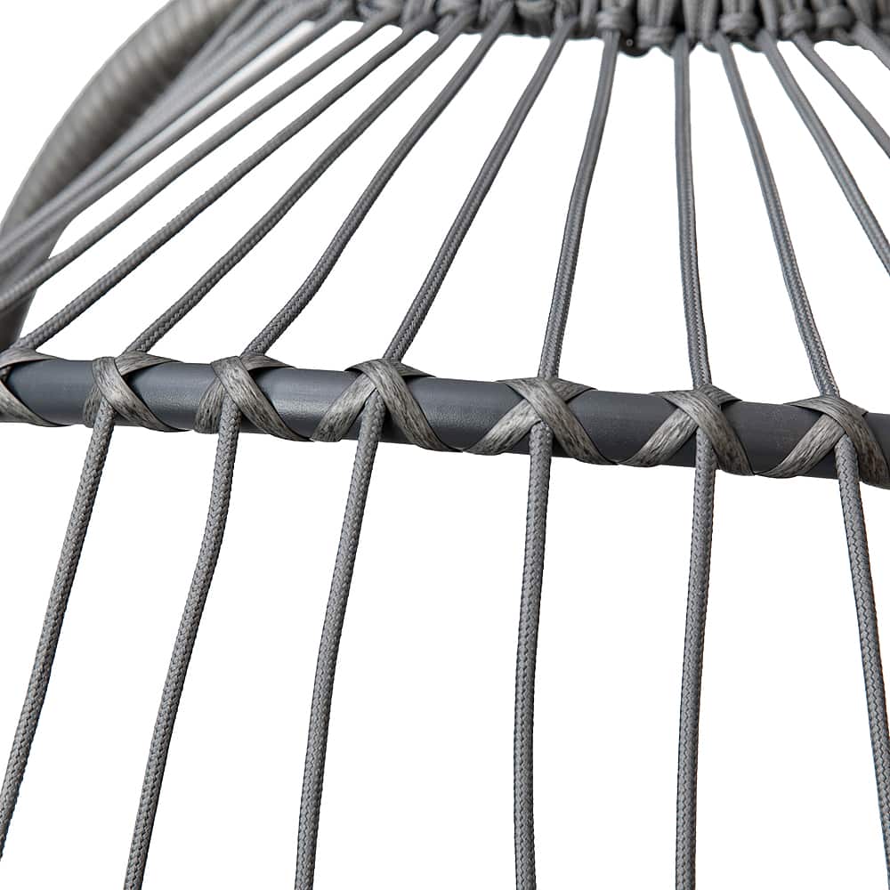 Alt View 21. Alamont Home - Cleo Foldable Hanging Egg Chair with Included C-Stand and Cushions - Gray.