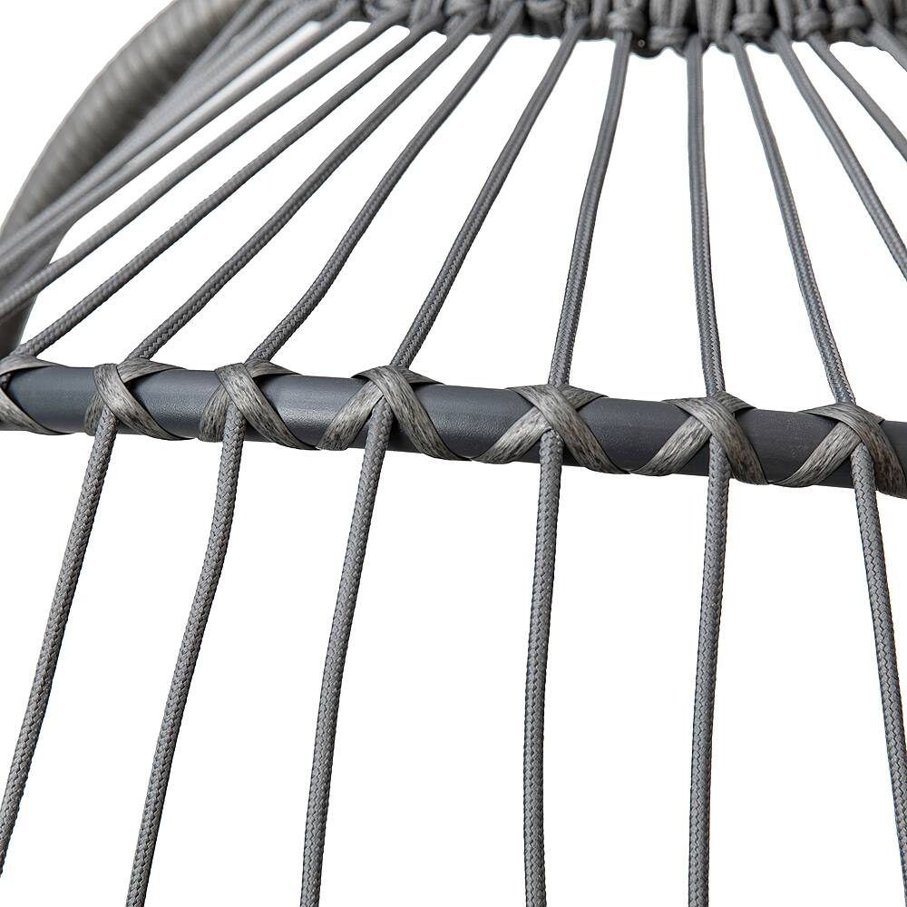 Alt View 21. Alamont Home - Cleo Foldable Hanging Egg Chair with Included C-Stand and Cushions - Gray.