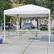 Alt View 11. Alamont Home - Harris 10' x 10' Pop Up Canopy Tent and 6 Ft. Bi-Fold Table with Carrying Handle - White.
