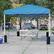 Alt View 11. Alamont Home - Harris 10' x 10' Pop Up Canopy - Wheeled Case - Folding Table with Benches Set - Blue.