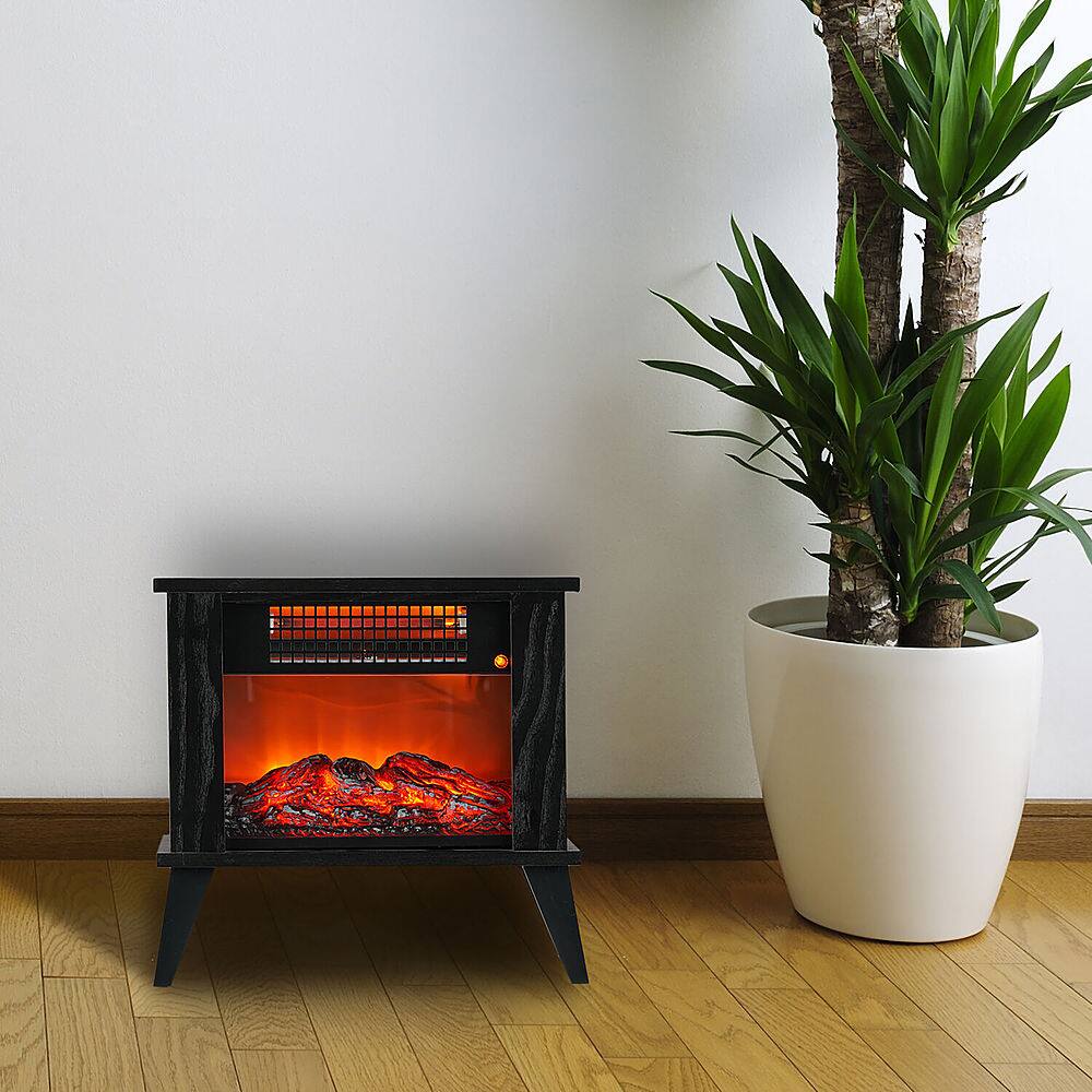 Lifesmart 1000W Tabletop Infrared Fireplace Space Heater with Flame