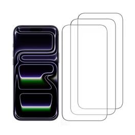 3pack Qixxronics iPhone 17 Pro Max Case-Friendly HD Glass Film Protector for iPhone - Clear
