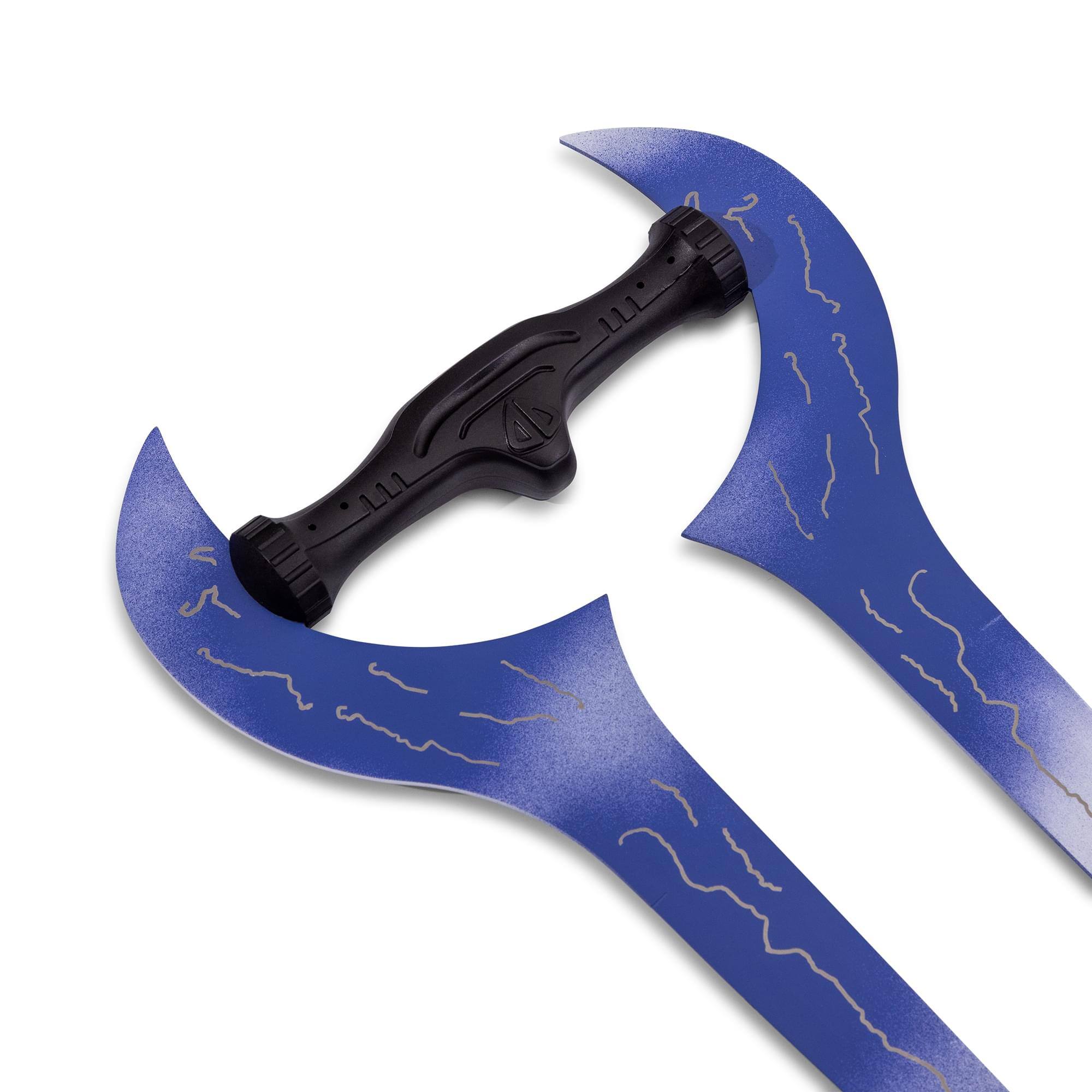 Alt View 1. Halo - Halo Covenant Energy Sword Prop Replica w/ Wooden Wall Plaque - Blue.