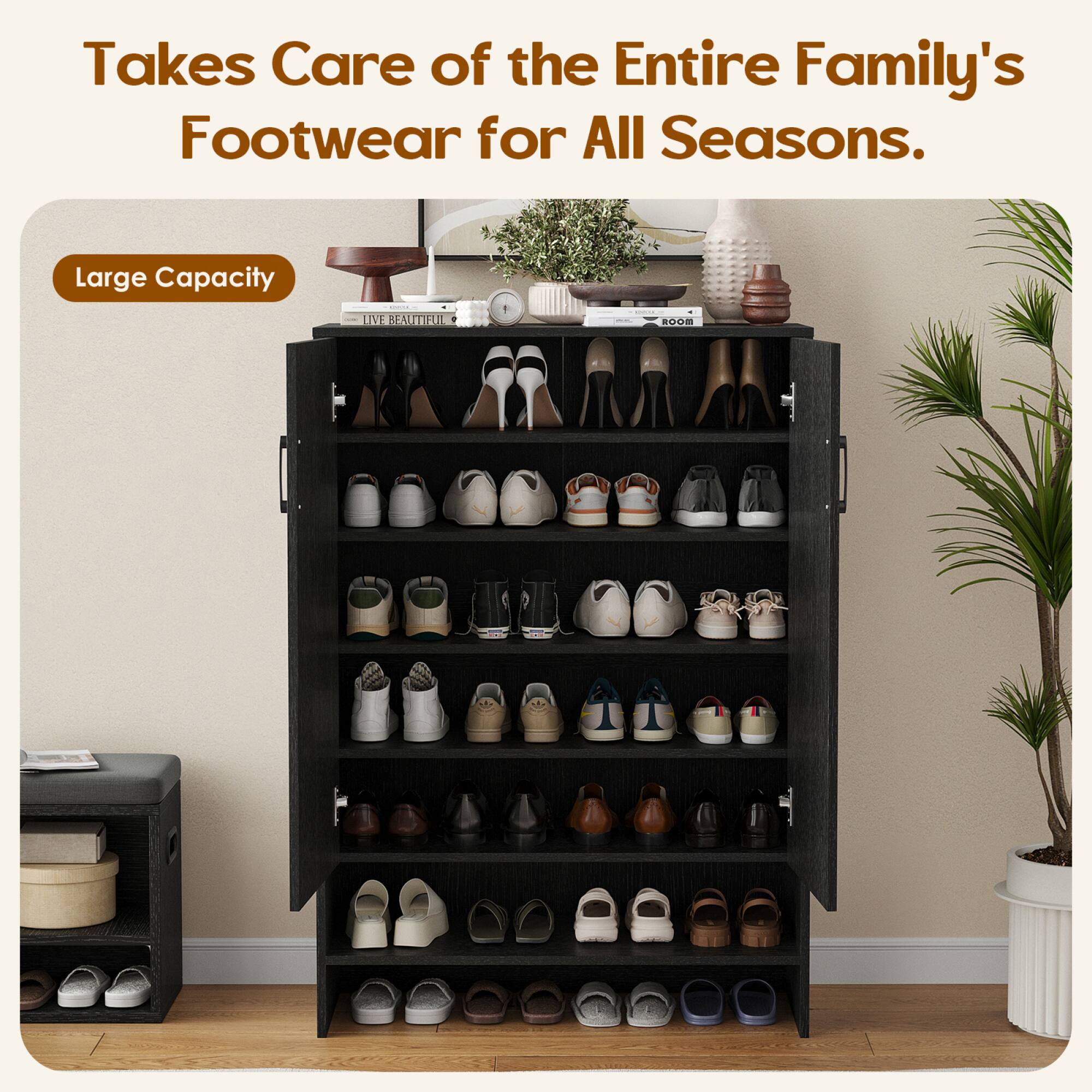 Takes Care of the Entire Family's Footwear for All Seasons.

Large Capacity