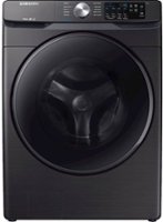 Samsung - Open Box 4.5 Cu. Ft. 10-Cycle High-Efficiency Front-Loading Washer with Steam - Black Stainless Steel - Front_Zoom