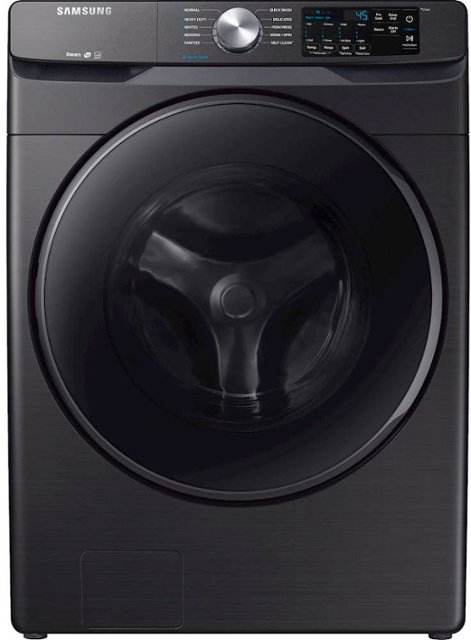 Front Zoom. Samsung - Open Box 4.5 Cu. Ft. 10-Cycle High-Efficiency Front-Loading Washer with Steam - Black Stainless Steel.