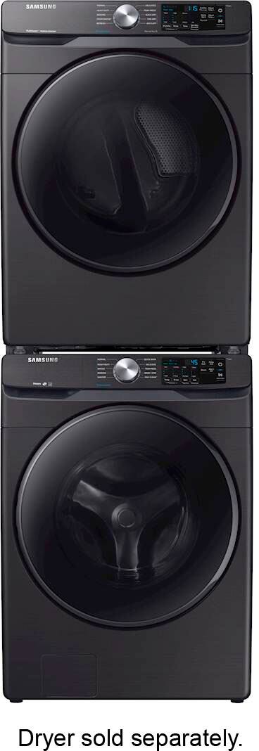 Alt View 13. Samsung - Open Box 4.5 Cu. Ft. 10-Cycle High-Efficiency Front-Loading Washer with Steam - Black Stainless Steel.