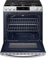 Samsung - Open Box 6.0 cu. ft. Front Control Slide-in Gas Range with Wi-Fi, Fingerprint Resistant - Stainless Steel - Alt_View_Zoom_11