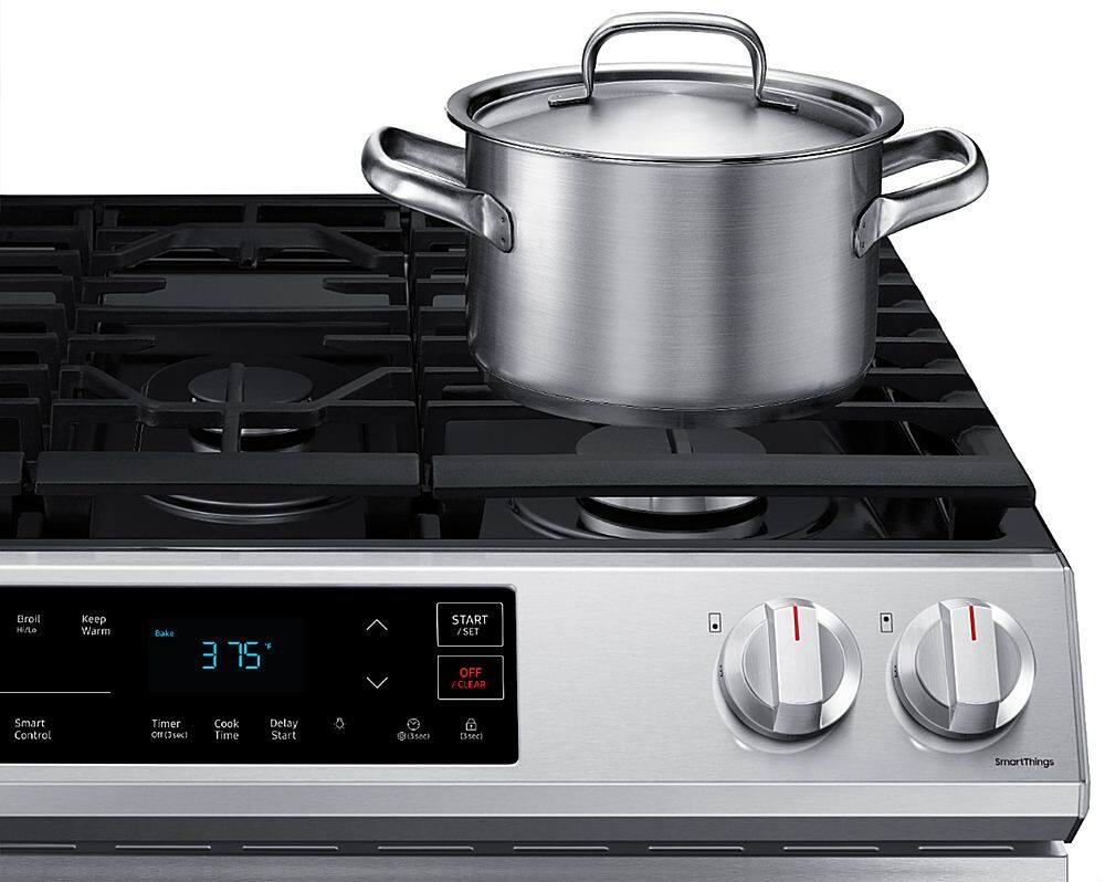 Best Buy Samsung Open Box 6.0 cu. ft. Front Control Slidein Gas Range