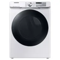 Samsung - Open Box 7.5 cu. ft. Smart Gas Dryer with Steam Sanitize+ - White - Front_Zoom