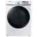 Front. Samsung - Open Box 7.5 cu. ft. Smart Gas Dryer with Steam Sanitize+ - White.